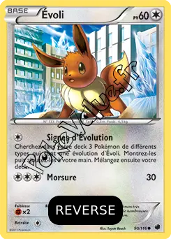 Carte Pokémon Évoli Reverse n°90 de la série Glaciation Plasma
