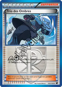 Carte Pokémon Trio des Ombres n°102 de la série Glaciation Plasma