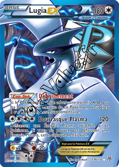 Carte Pokémon Lugia EX  n°134 de la série Tempête Plasma