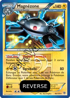 Carte Pokémon Magnézone Reverse n°46 de la série Tempête Plasma