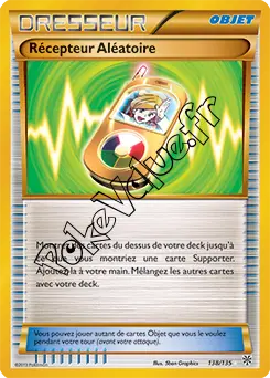 Carte Pokémon Récepteur Aléatoire n°138 de la série Tempête Plasma