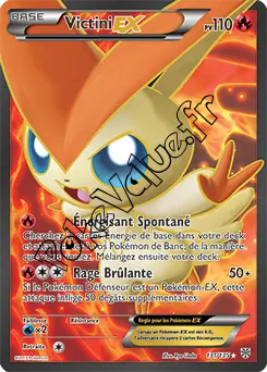 Carte Pokémon Victini EX  n°131 de la série Tempête Plasma