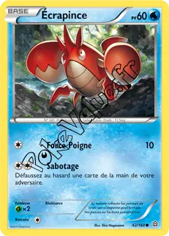 Carte Pokémon Corphish  n°42 de la série Primo Choc