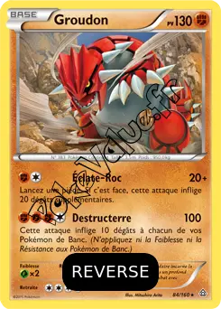 Carte Pokémon Groudon  Reverse n°84 de la série Primo Choc