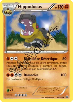 Carte Pokémon Hippowdon  n°88 de la série Primo Choc