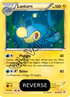 Carte Pokémon Lanturn  Reverse n°58 de la série Primo Choc