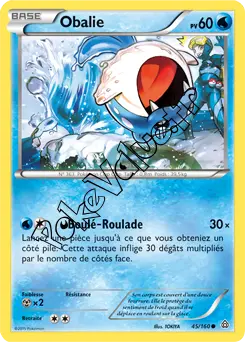Carte Pokémon Obalie  n°45 de la série Primo Choc