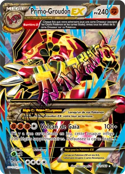 Carte Pokémon Primo-Groudon EX  n°151 de la série Primo Choc