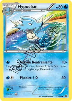 Carte Pokémon Seadra  n°31 de la série Primo Choc