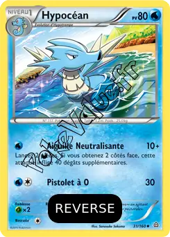 Carte Pokémon Seadra  Reverse n°31 de la série Primo Choc