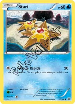 Carte Pokémon Staryu  n°32 de la série Primo Choc