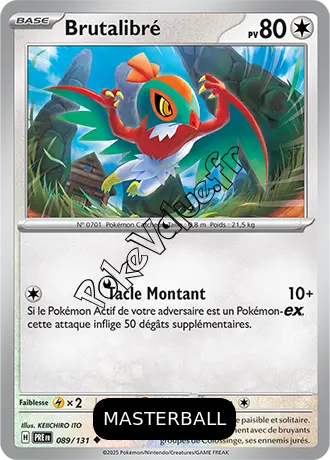 Carte Pokémon Brutalibré Masterball n°089 de la série Évolutions Prismatiques