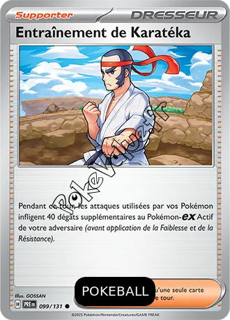 Carte Pokémon Entraînement de Karatéka Pokeball n°099 de la série Évolutions Prismatiques