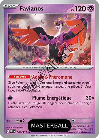 Carte Pokémon Favianos  Masterball n°045 de la série Évolutions Prismatiques
