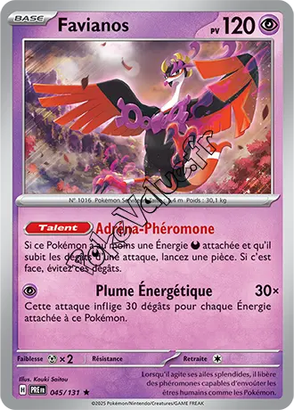 Carte Pokémon Favianos  n°045 de la série Évolutions Prismatiques