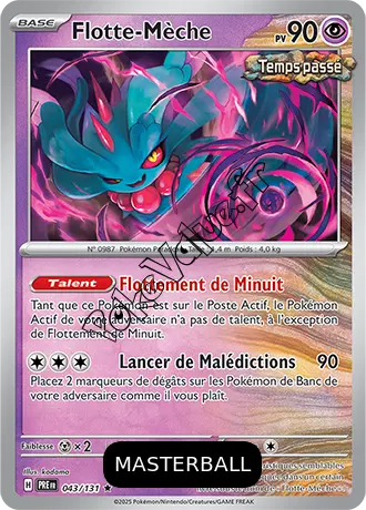 Carte Pokémon Flotte Mèche Masterball n°043 de la série Évolutions Prismatiques