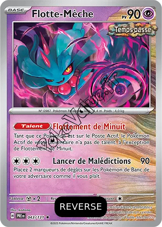 Carte Pokémon Flotte Mèche Reverse n°043 de la série Évolutions Prismatiques