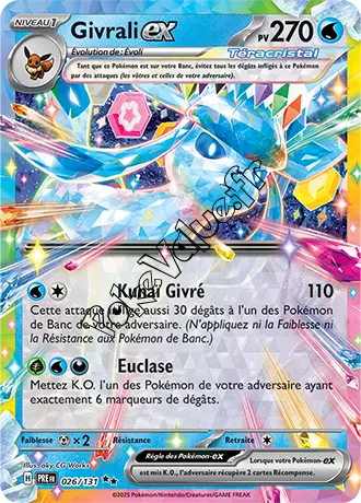 Carte Pokémon Givrali ex  n°026 de la série Évolutions Prismatiques