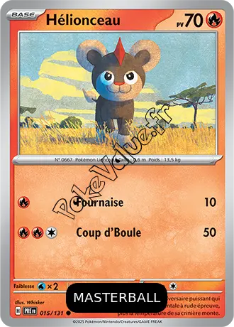 Carte Pokémon Hélionceau Masterball n°015 de la série Évolutions Prismatiques