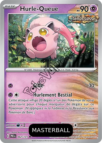 Carte Pokémon Hurle Queue Masterball n°042 de la série Évolutions Prismatiques