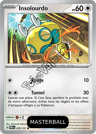 Carte Pokémon Insolourdo  Masterball n°079 de la série Évolutions Prismatiques