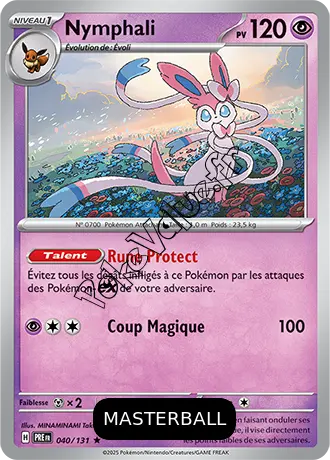 Carte Pokémon Nymphali  Masterball n°040 de la série Évolutions Prismatiques