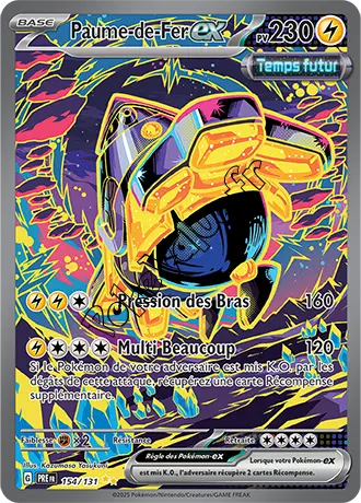 Carte Pokémon Paume de Fer ex n°154 de la série Évolutions Prismatiques