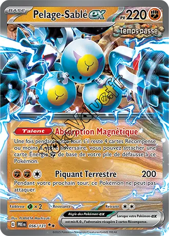 Carte Pokémon Pelage Sablé ex n°056 de la série Évolutions Prismatiques