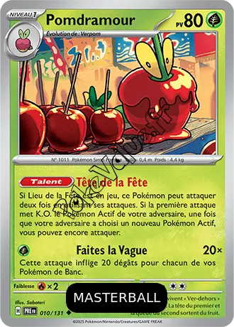 Carte Pokémon Pomdramour  Masterball n°010 de la série Évolutions Prismatiques