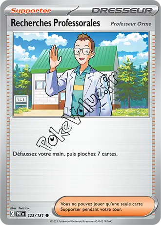 Carte Pokémon Recherches Professorales n°123 de la série Évolutions Prismatiques