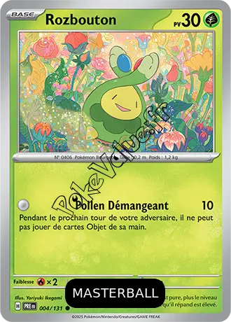 Carte Pokémon Rozbouton  Masterball n°004 de la série Évolutions Prismatiques