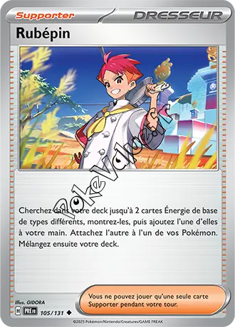 Carte Pokémon Rubépin n°105 de la série Évolutions Prismatiques