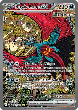 Carte Pokémon Rugit Lune ex n°162 de la série Évolutions Prismatiques