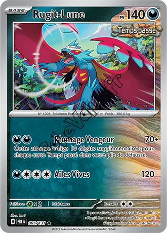 Carte Pokémon Rugit Lune n°065 de la série Évolutions Prismatiques