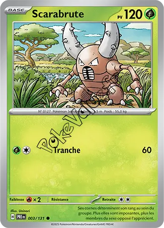 Carte Pokémon Scarabrute  n°003 de la série Évolutions Prismatiques