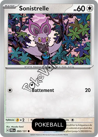 Carte Pokémon Sonistrelle  Pokeball n°090 de la série Évolutions Prismatiques