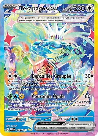 Carte Pokémon Terapagos ex  n°169 de la série Évolutions Prismatiques