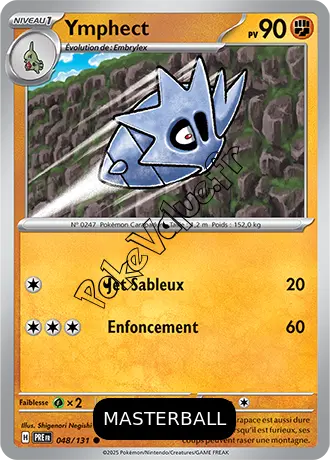 Carte Pokémon Ymphect  Masterball n°048 de la série Évolutions Prismatiques