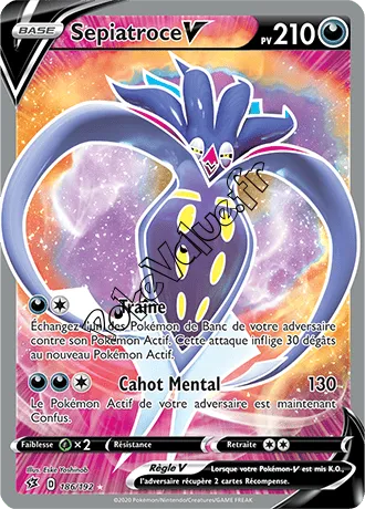 Carte Pokémon Sepiatroce V n°186 de la série Clash des Rebelles