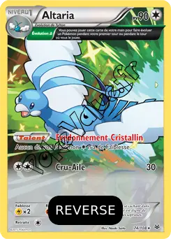 Carte Pokémon Altaria  Reverse n°74 de la série Ciel rugissant