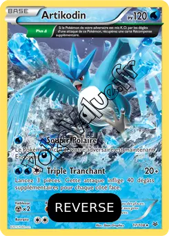 Carte Pokémon Articuno  Reverse n°17 de la série Ciel rugissant