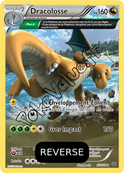 Carte Pokémon Dragonite  Reverse n°52 de la série Ciel rugissant