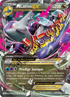 Carte Pokémon MLatios EX  n°59 de la série Ciel rugissant