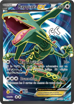 Carte Pokémon Rayquaza EX  n°104 de la série Ciel rugissant