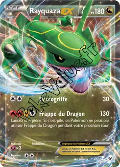 Carte Pokémon Rayquaza EX  n°60 de la série Ciel rugissant