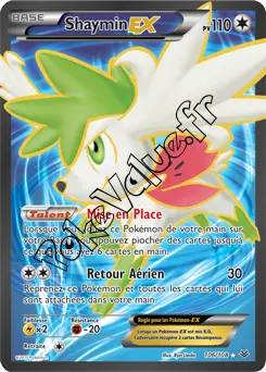Carte Pokémon Shaymin EX  n°106 de la série Ciel rugissant