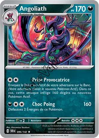 Carte Pokémon Angoliath  n°096 de la série Couronne Stellaire