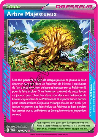 Carte Pokémon Arbre Majestueux n°136 de la série Couronne Stellaire