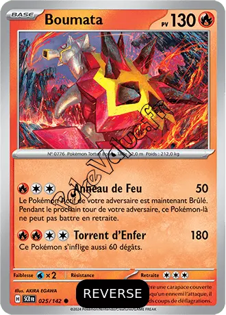 Carte Pokémon Boumata  Reverse n°025 de la série Couronne Stellaire