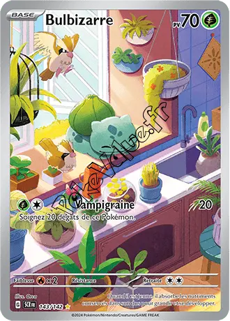 Carte Pokémon Bulbizarre  n°143 de la série Couronne Stellaire